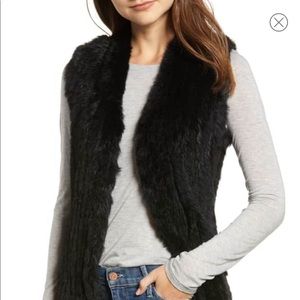 Love Token- Genuine Rabbit Fur & Knit Vest.